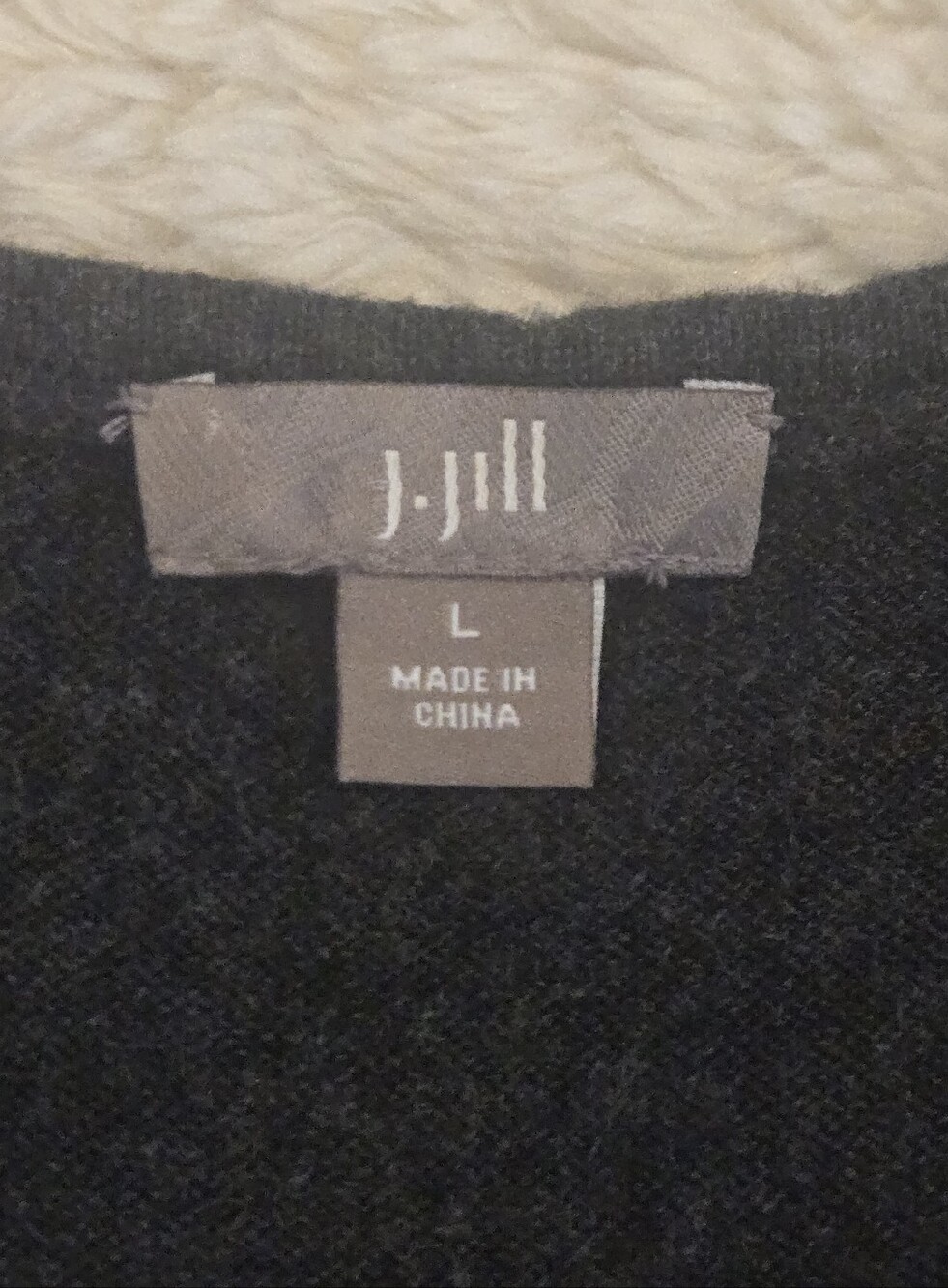 J. Jill Gray Wool-Blend V-Neck Relaxed Lagenlook Maxi Dress, Size Large - Picture 2 of 7